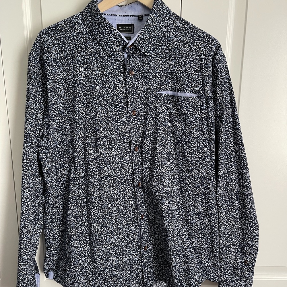 Mens 7Diamonds XXL long sleeve dress shirt like new - business or causal
